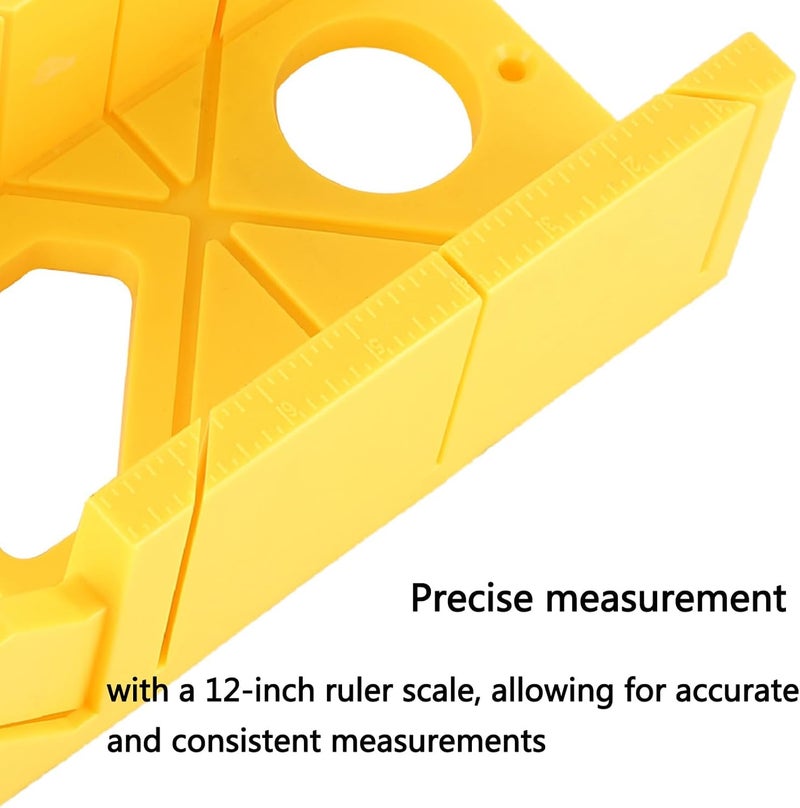 Wonglea Mitre Box 12 Inch,Miter Box with Ruler Scale, Preset Cutting Box with 45 Degree,135 Degree for Molding Trim, Durable Angle Box for Baseboard, Wainscoting,Crown Wall Frame Molding (Mitre Box) - Image 5